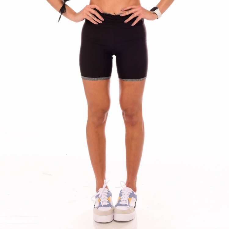 Shorts Fitness Dupla Face Verde E Preto