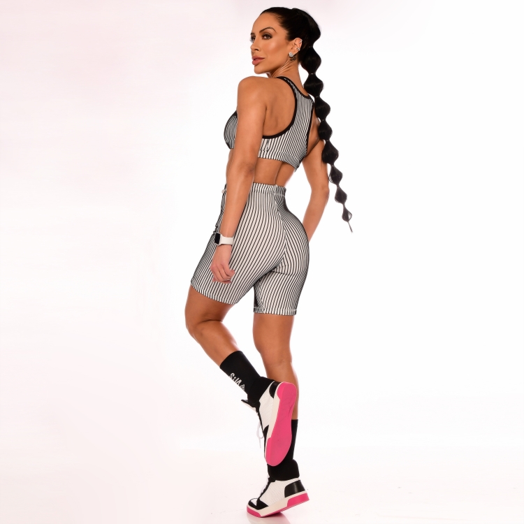 Shorts Fitness Cintura Alta 3D