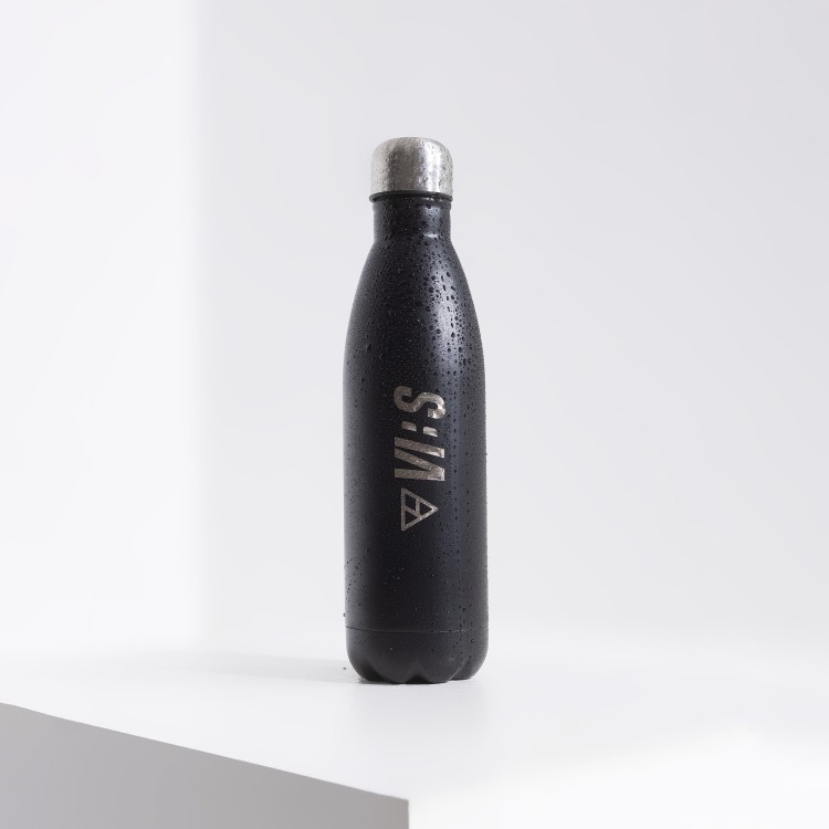 Garrafa Térmica De Aço Inox 500ml Vibs Preto