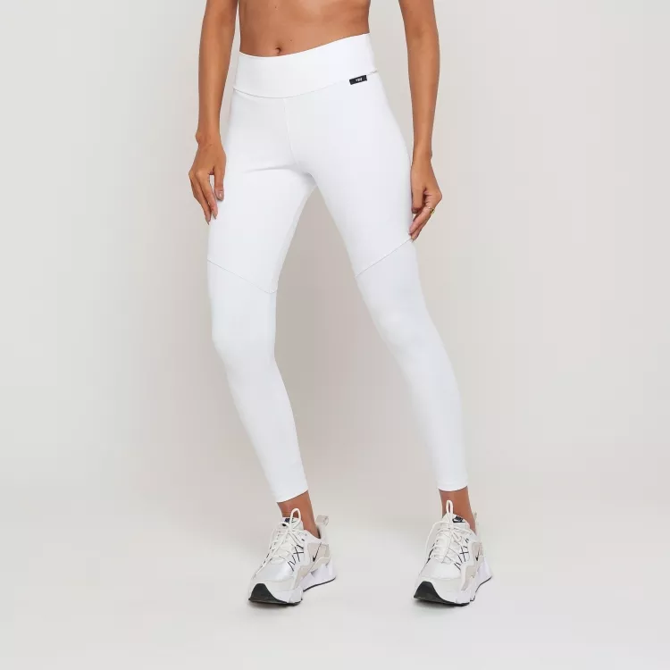 Legging Fitness Feminina Branco Com Forro