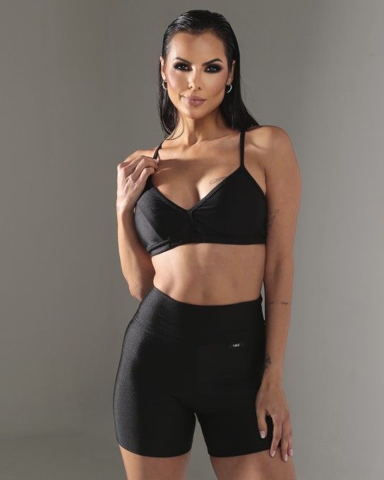 Shorts Fitness Básico Gloss Preto