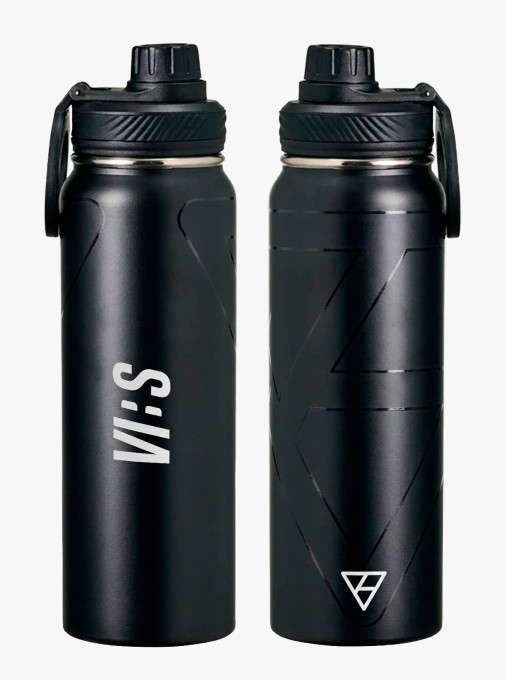 Garrafa Térmica De Aço Inox 500ml Vibs Preto