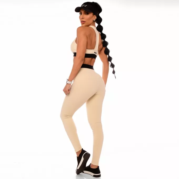 Top Fitness Feminino Off-White