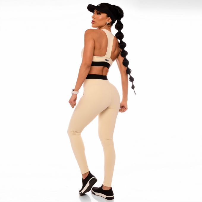 Calça Legging Fitness Feminina Off-White