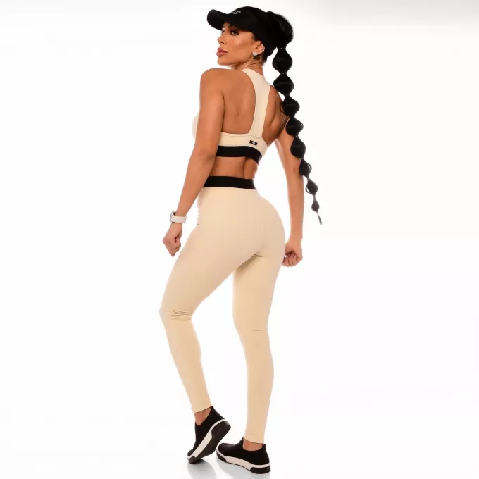 Calça Legging Fitness Feminina Off-White