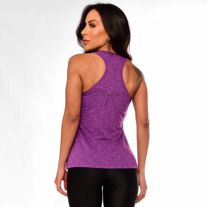 Camiseta Regata Fitness Feminina Roxo