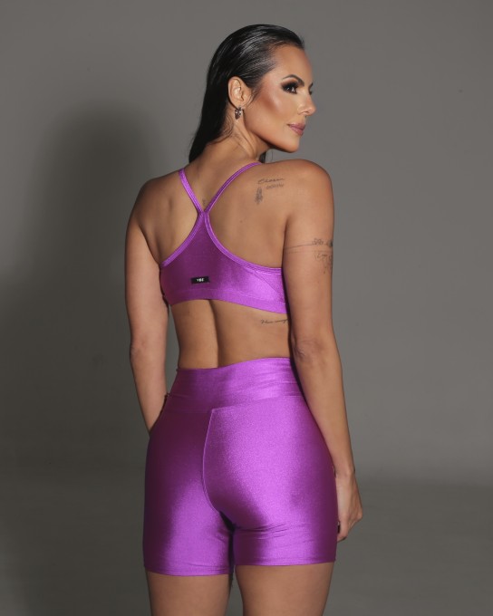 Top Fitness Feminino Violeta