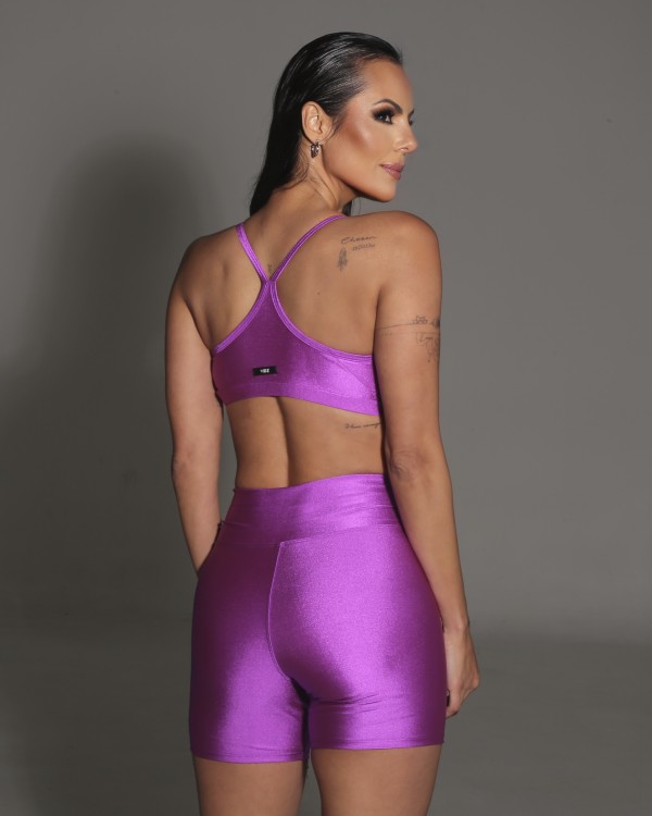 Top Fitness Feminino Violeta