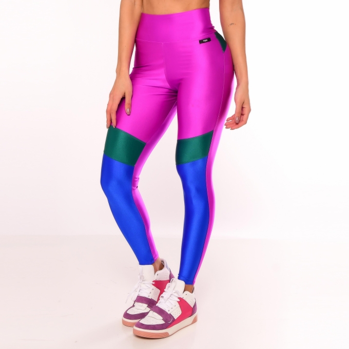 Calça Legging Fitness Bumbum Coração Rosa